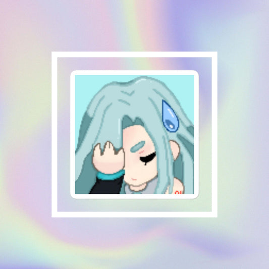 Hatsune Miku Fanart Sigh Bubble-free stickers