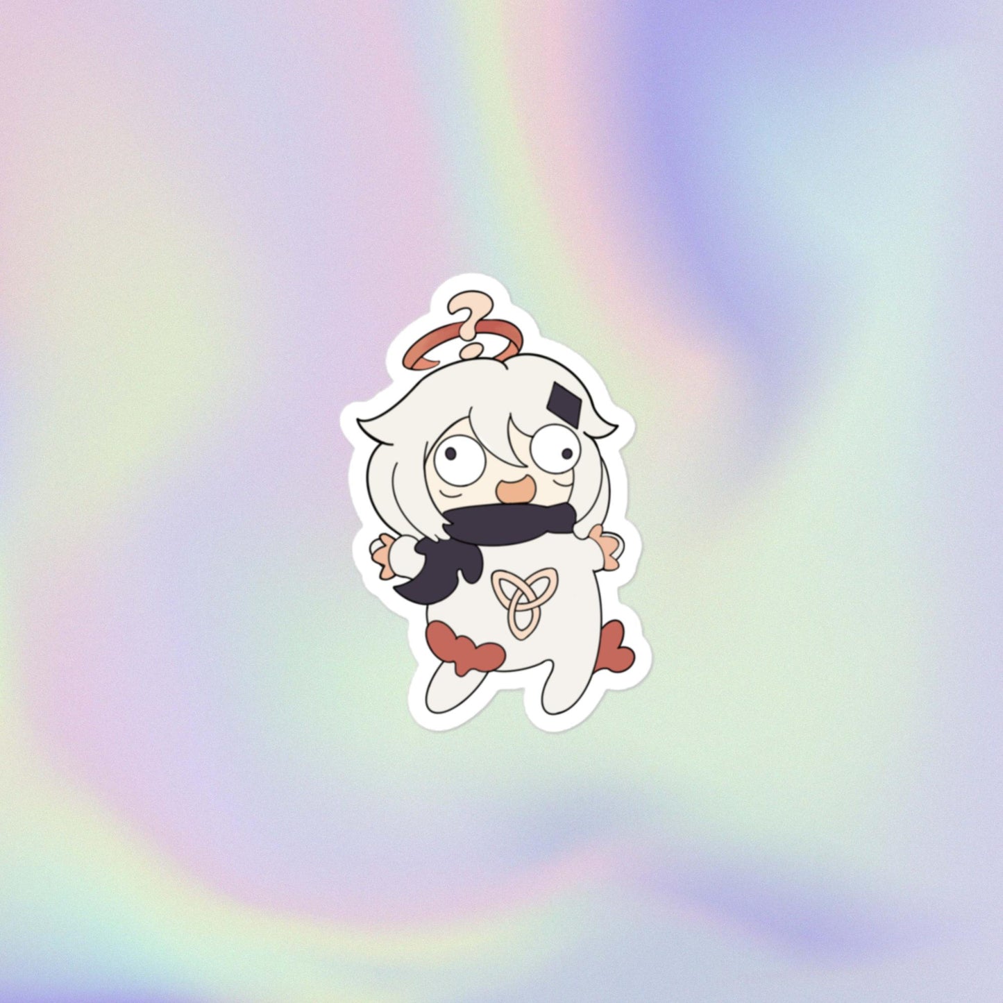 Goofy Genshin (Paimon) Fanart Bubble-free stickers