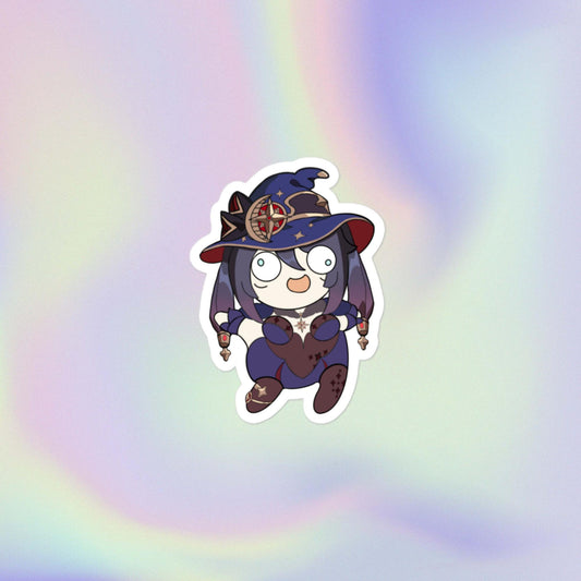 Goofy Genshin (Mona) Fanart Bubble-free stickers